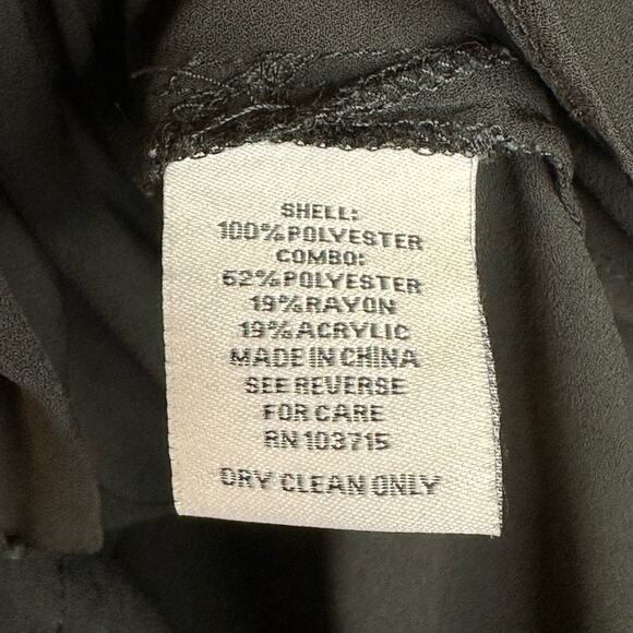 Nanette Lepore Black White Tweed Trim Corpcore Classic Long Sleeve Blouse XL - Picture 6 of 7